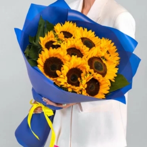  Kemer Çiçek Siparişi - 9 Adet Ayçiçeği Buketi