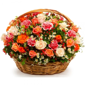  Kemer Çiçekçiler - Sepette Güller ŞIk Aranjman