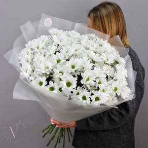  Kemer Çiçek Siparişi - Beyaz Krizantem Buket