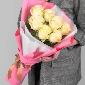  Kemer Çiçek - 7 Adet Beyaz Gül